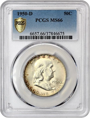 image for: 1950-D 50c PCGS MS66