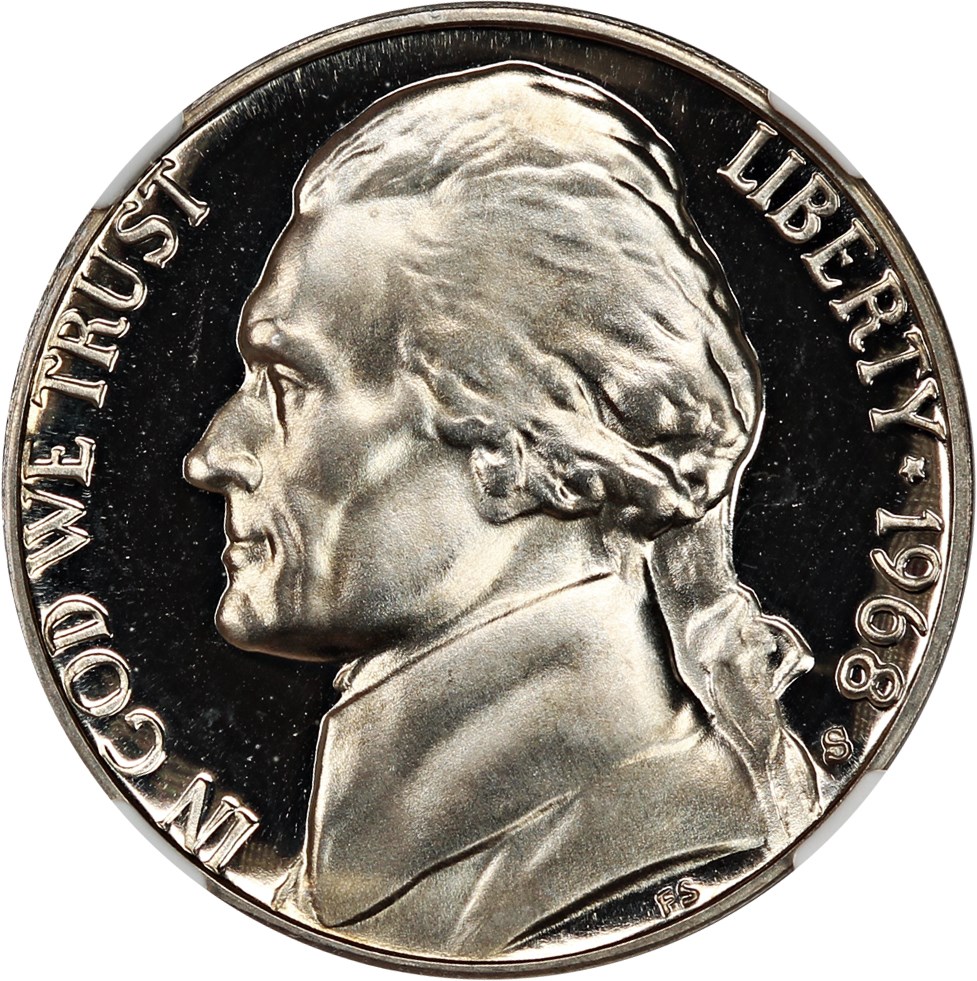 image for: 1968-S 5c NGC Proof 68 UCAM