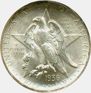 image for: 1936 50c Texas NGC/CAC MS66