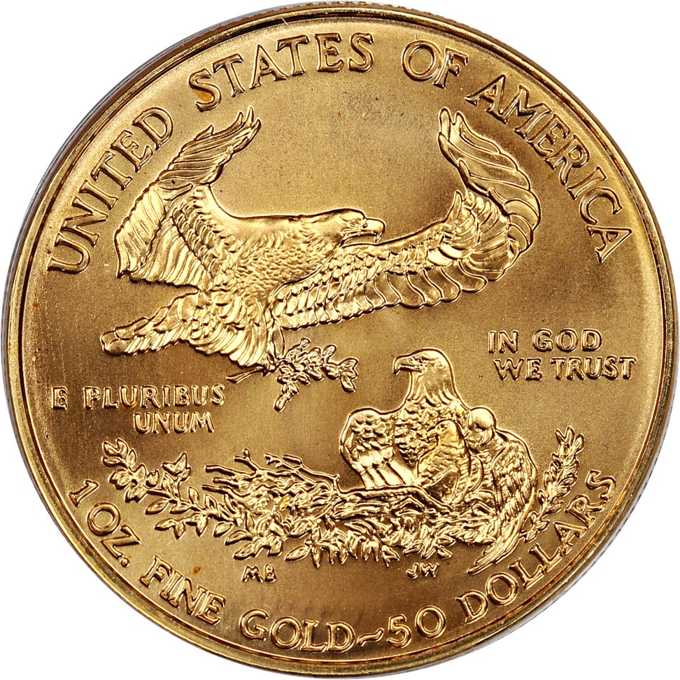 image for: 2000 Gold Eagle $50 PCGS MS69