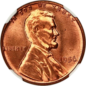 image for: 1956 1c NGC MS67 RD
