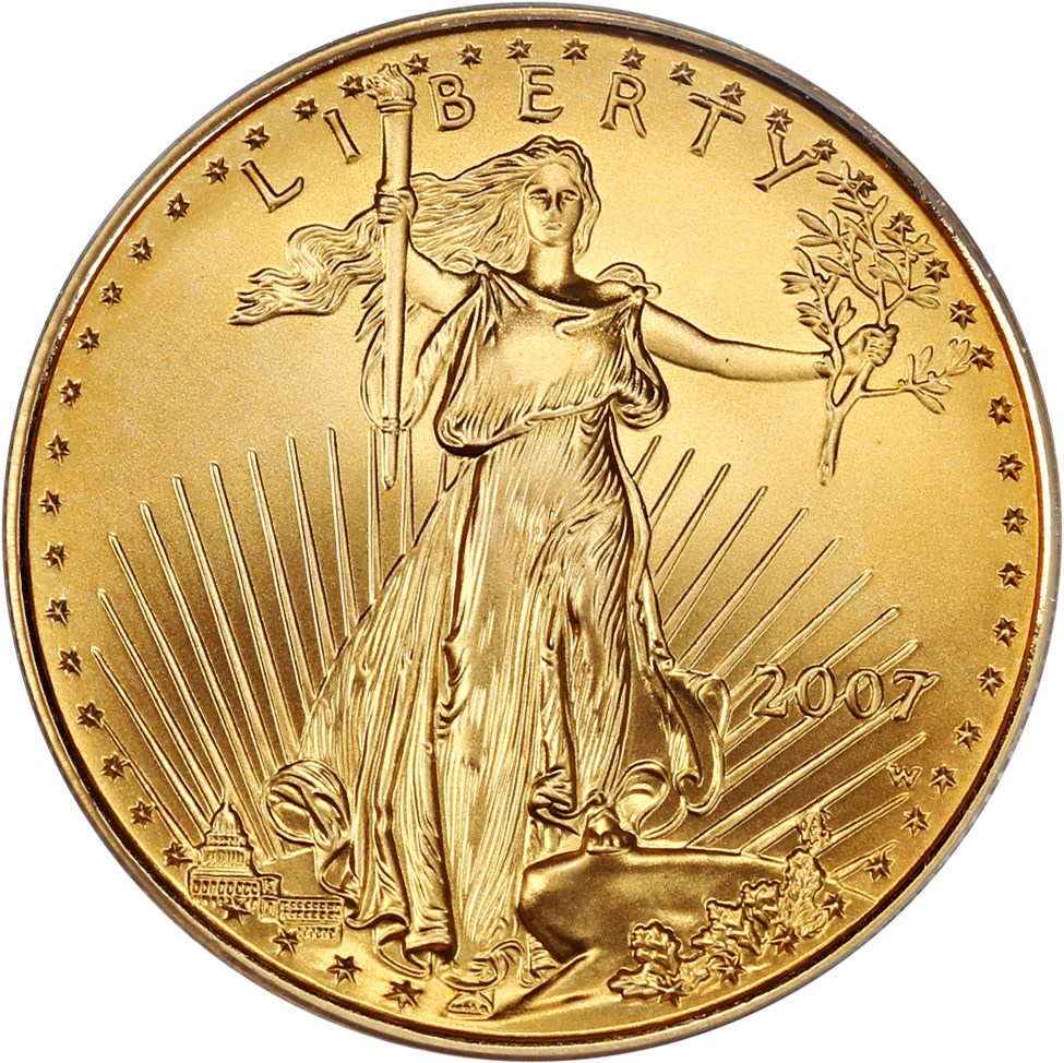 image for: 2007-W Gold Eagle $25 PCGS MS69 (Burnished, First Strike)