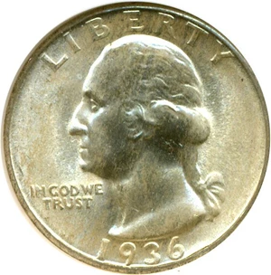 image for: 1936 25c NGC MS67