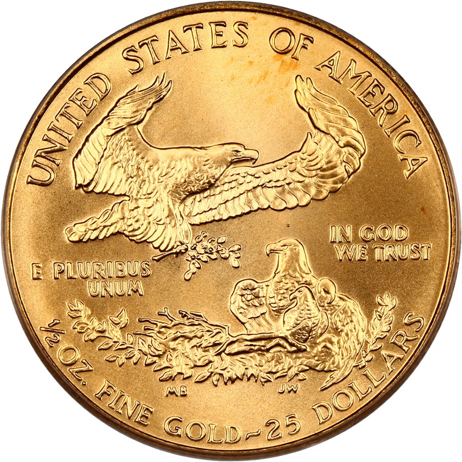 image for: 1993 Gold Eagle $25 PCGS MS69