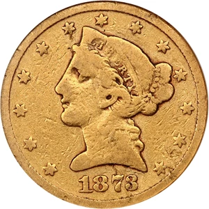 image for: 1873-S $5 NGC/CAC AG-3