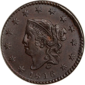 image for: 1816 1c PCGS MS64 BN