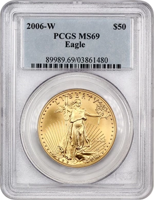 image for: 2006-W Gold Eagle $50 PCGS MS69