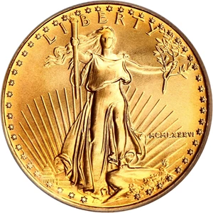 image for: 1986 Gold Eagle $25 PCGS MS69