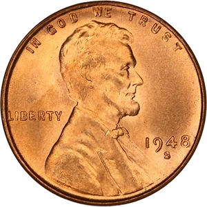image for: 1948-S 1c NGC MS67 RD