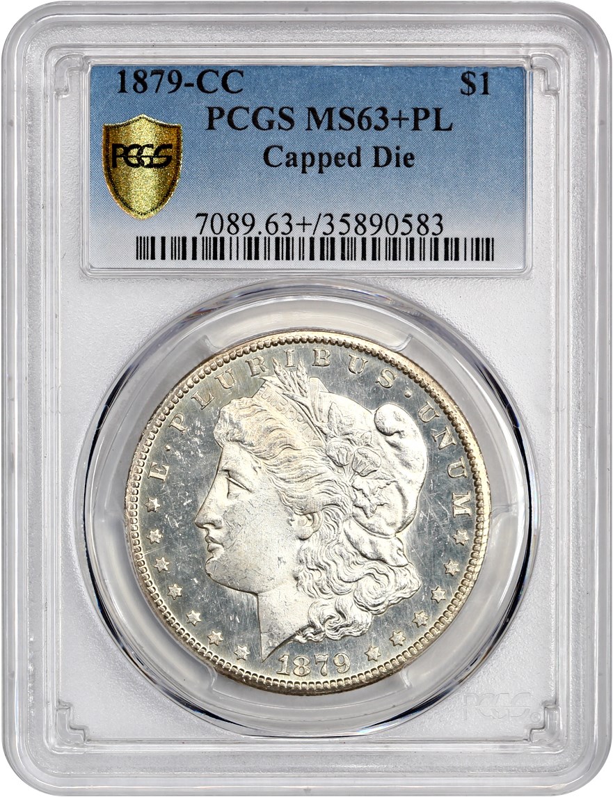 image for: 1879-CC $1 PCGS MS63+ PL (Capped Die)