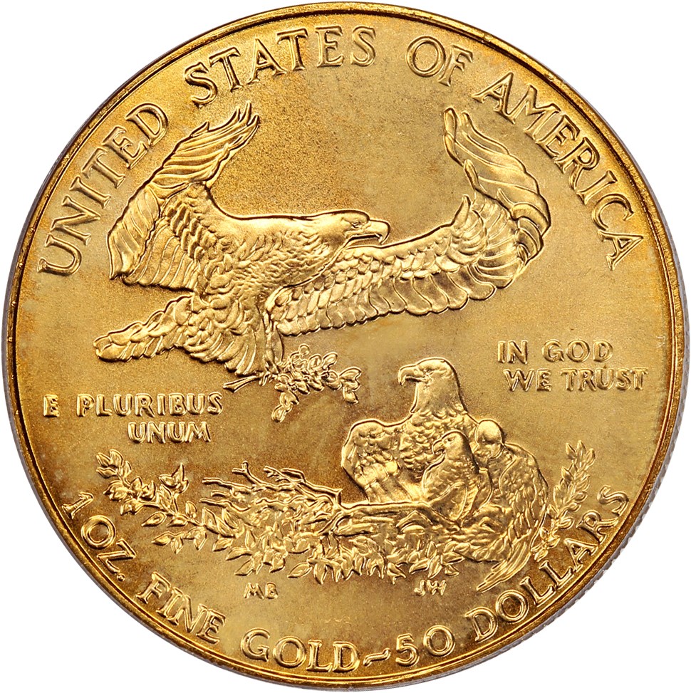 image for: 1993 Gold Eagle $50 PCGS MS69