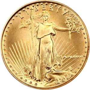 image for: 1986 Gold Eagle $10 PCGS MS69