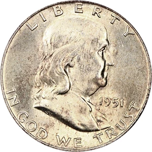 image for: 1951-D 50c PCGS MS64 (OGH)