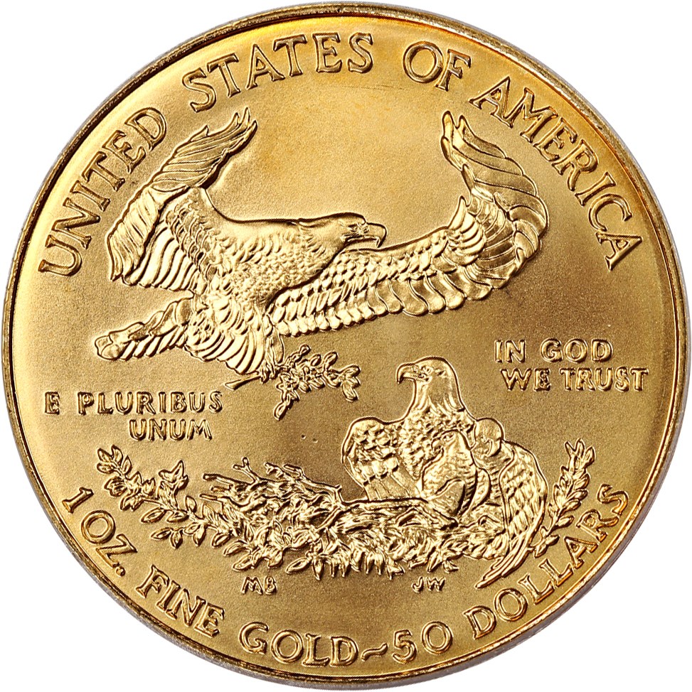 image for: 2002 Gold Eagle $50 PCGS MS69