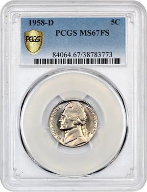 image for: 1958-D 5c PCGS MS67 FS