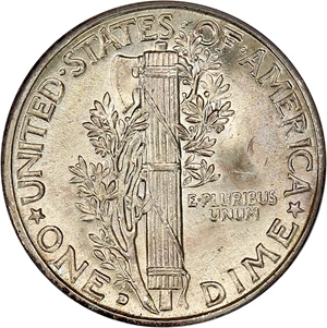 image for: 1931-D 10c PCGS MS65