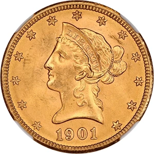 image for: 1901-S $10 NGC/CAC MS65
