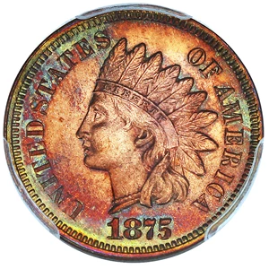 image for: 1875 1c PCGS Proof UNC Details (Questionable Color)