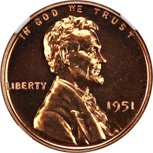 image for: 1951 1c NGC Proof 66 RD