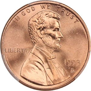 image for: 1993-D 1c PCGS MS68 RD