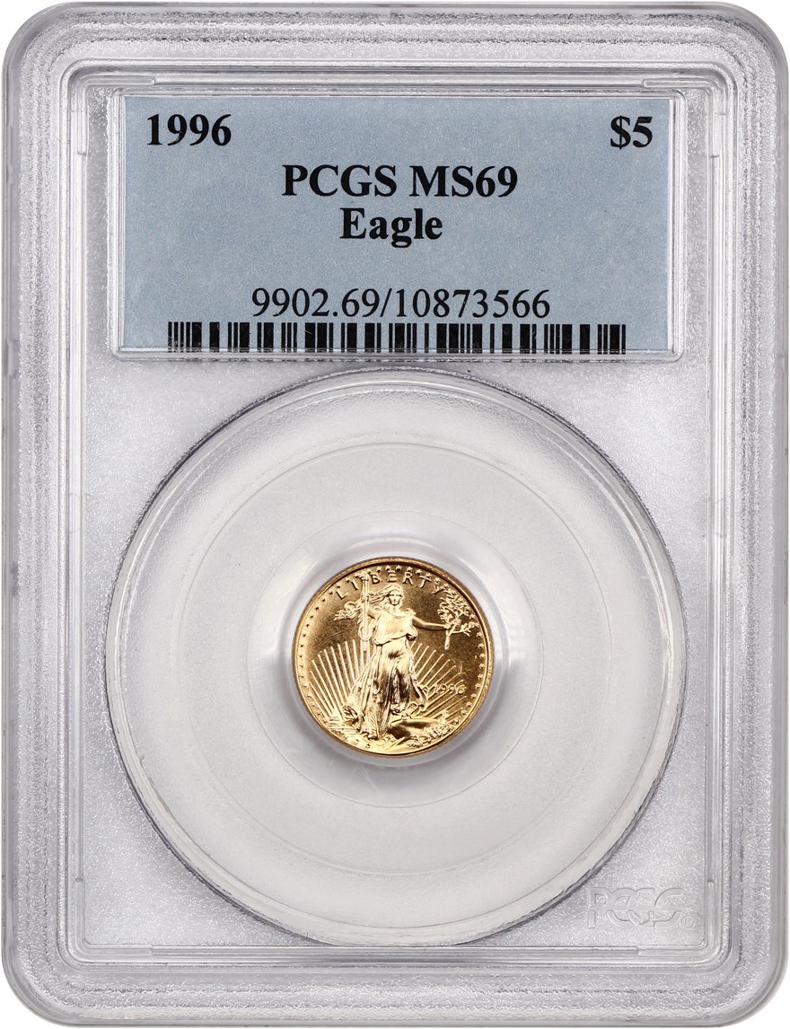 image for: 1996 Gold Eagle $5 PCGS MS69