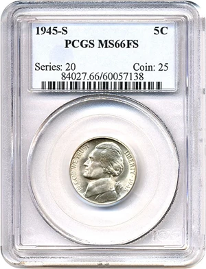 image for: 1945-S 5c PCGS MS66 FS