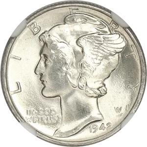 image for: 1942 10c NGC MS66 FB