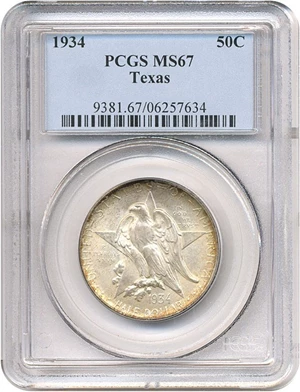 image for: 1934 50c Texas PCGS MS67