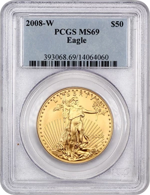image for: 2008-W Gold Eagle $50 PCGS MS69 (Burnished)