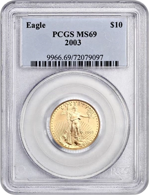 image for: 2003 Gold Eagle $10 PCGS MS69