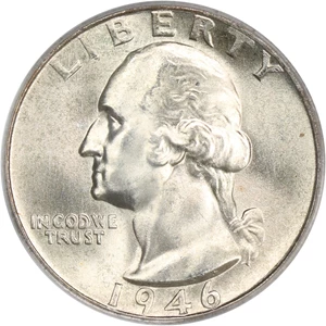 image for: 1946-S 25c PCGS MS66