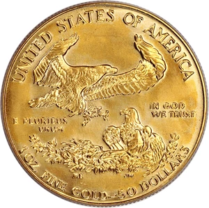 image for: 1986 Gold Eagle $50 PCGS MS69