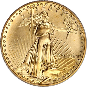 image for: 1987 Gold Eagle $50 PCGS MS69
