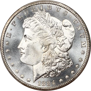 image for: 1884-CC $1 PCGS MS67