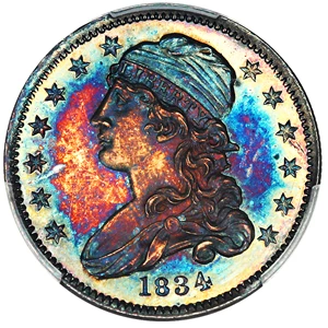 image for: 1834 25c PCGS Proof 64+