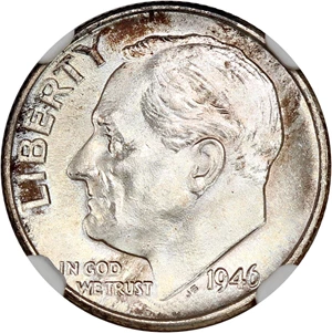 image for: 1946 10c NGC MS67