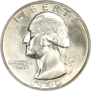 image for: 1940-S 25c PCGS MS65