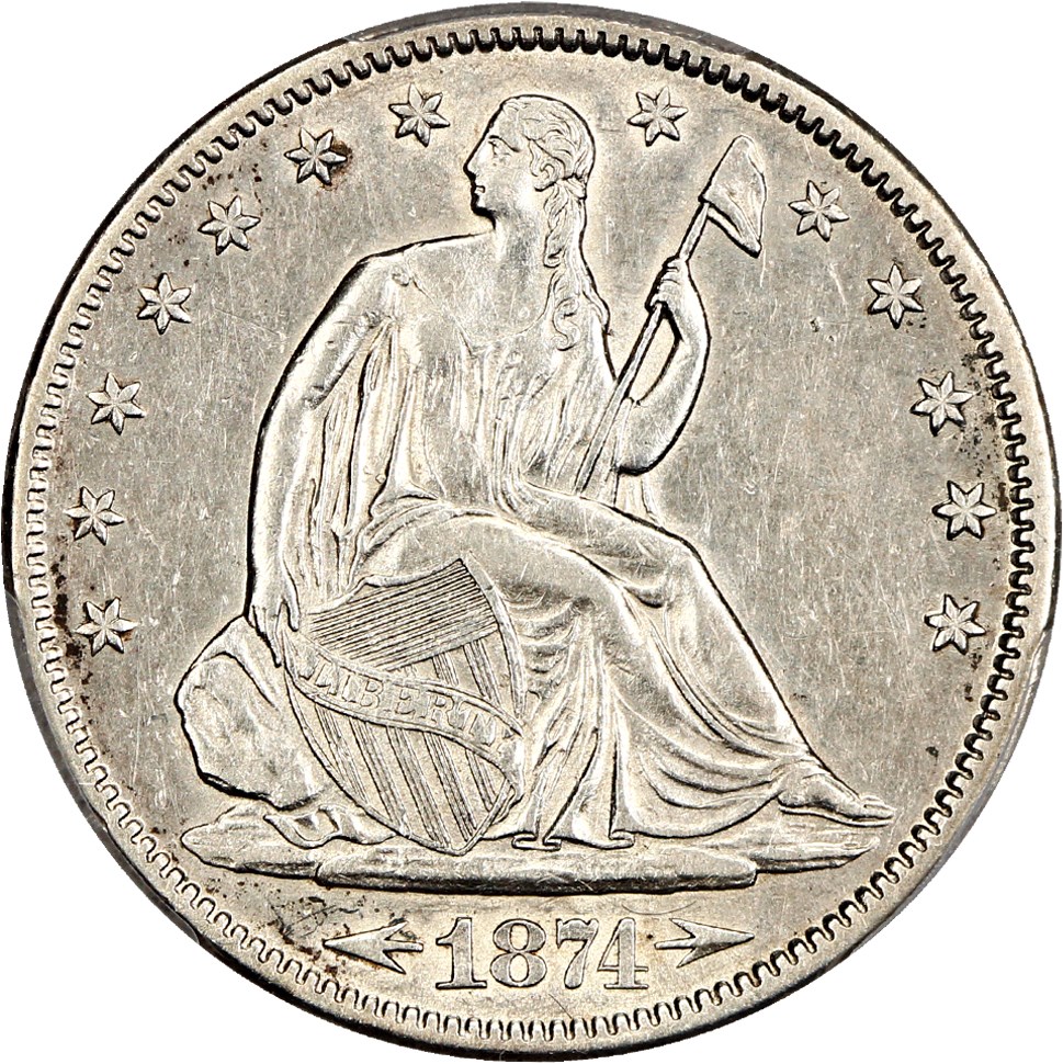 image for: 1874-S 50c PCGS XF45 (Arrows)