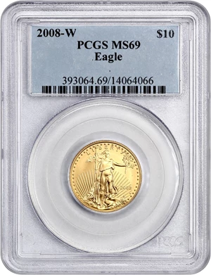 image for: 2008-W Gold Eagle $10 PCGS MS69