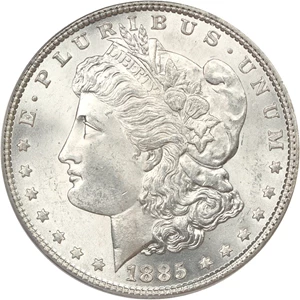 image for: 1885 $1 PCGS MS64 (OGH)