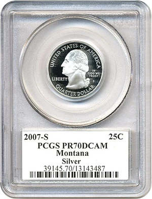 image for: 2007-S 25c Montana-Silver PCGS Proof 70 DCameo