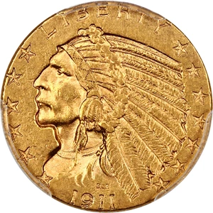 image for: 1911-D $5 PCGS AU55