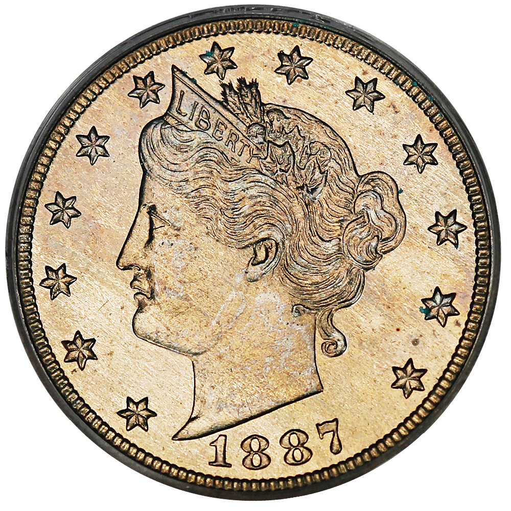 image for: 1887 5c PCGS Proof 65