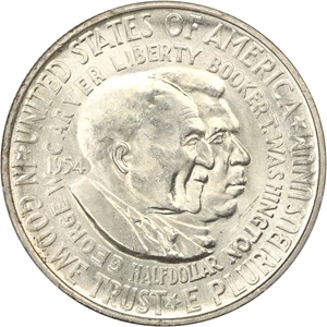 image for: 1954 Washington-Carver 50c PCGS MS65