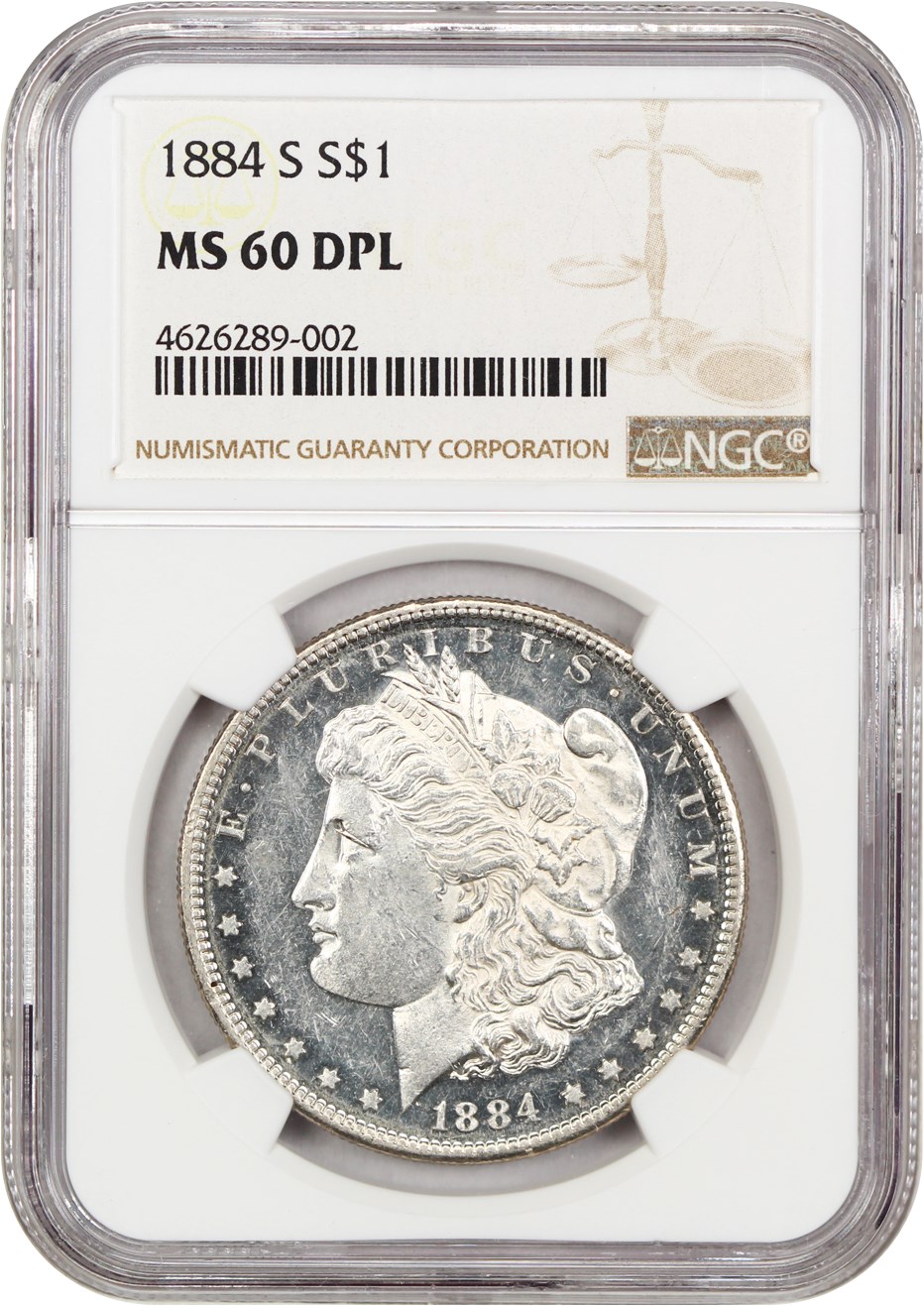 image for: 1884-S $1 NGC MS60 DMPL