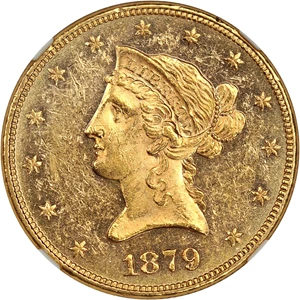 image for: 1879/9 $10 NGC MS61 PL (VP-002)