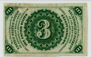 image for: FR. 1226 Head of George Washington 3c Fractional Currency PMG Choice Extremely Fine 40 (Previously Mounted)