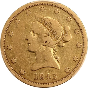 image for: 1843-O $10 PCGS VG-10