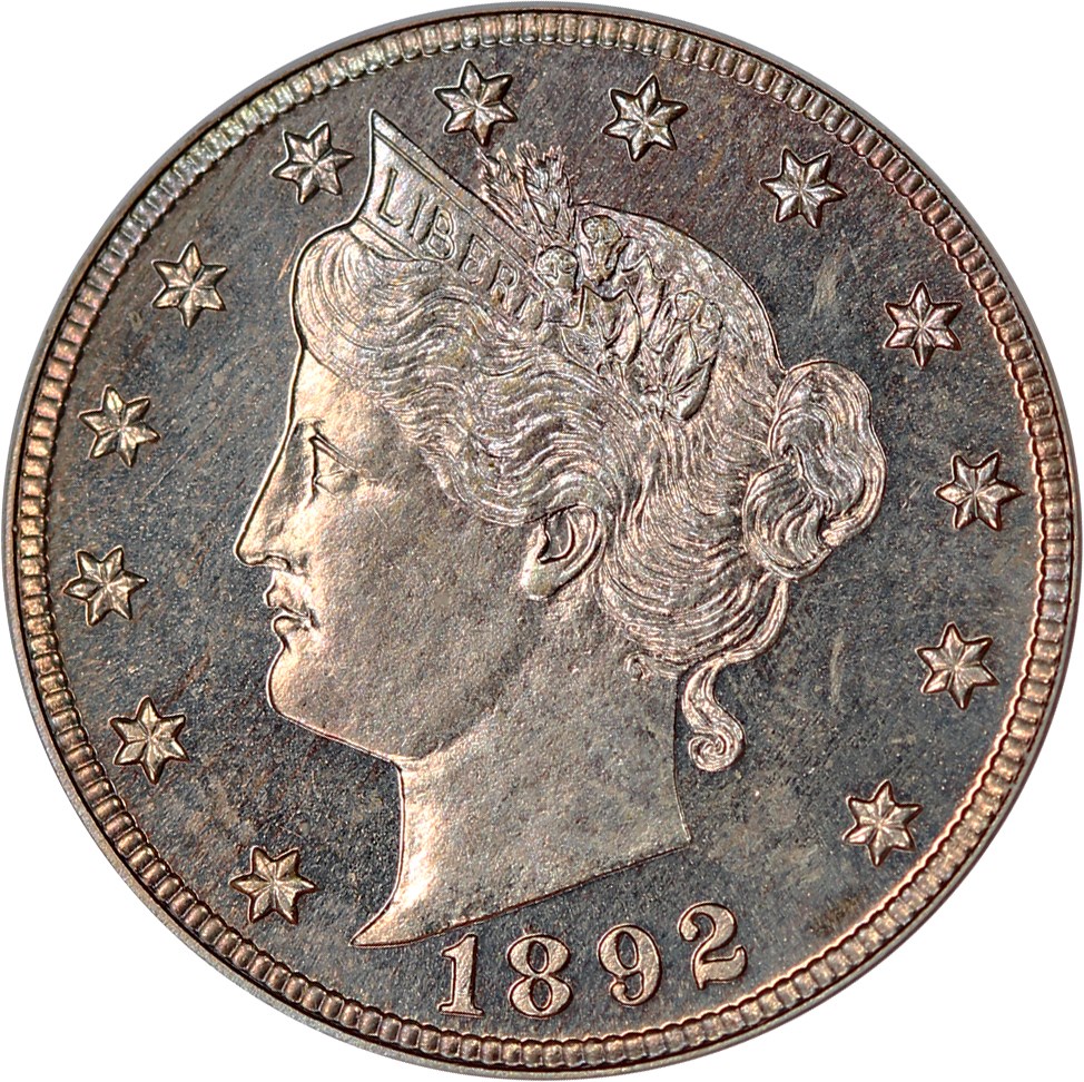 image for: 1892 5c PCGS/CAC Proof 65