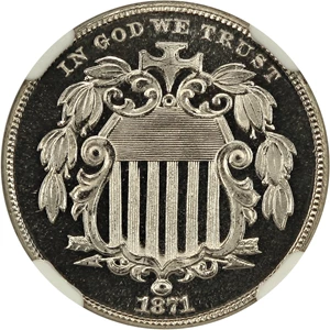 image for: 1871 5c NGC Proof 68 UCAM